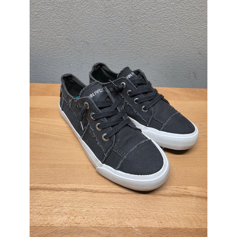 Jenn Ardor Sport Women's Black Canvas Lace-Up Sneakers Casual Shoes